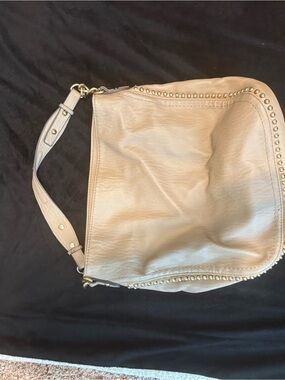 Jessica Simpson Taupe Studded Shoulder Hobo